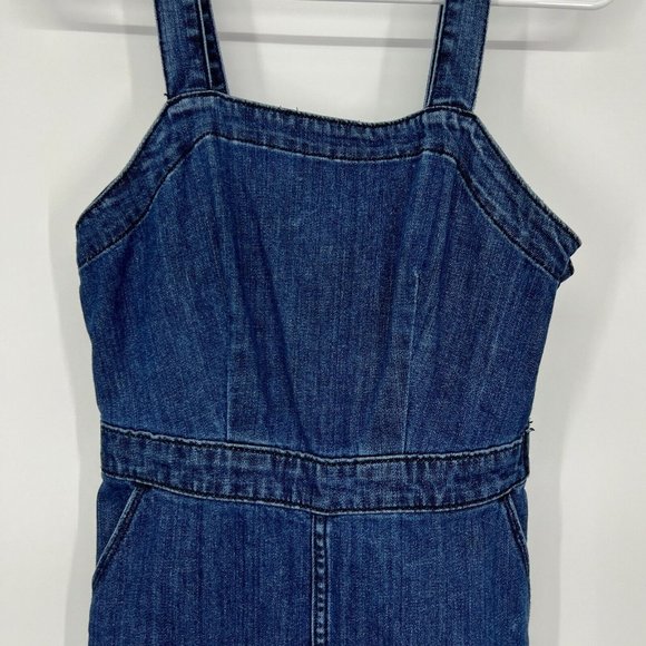 Universal Thread Denim Dress Blue Jean Sleeveless Pockets - Picture 3 of 11